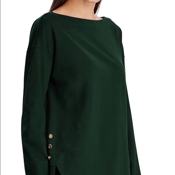 Ralph Lauren Button Trimmed Boatneck Shirt - Picture 1 of 3